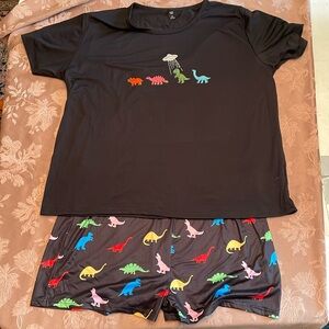SHEIN Curve dinosaur lounge set